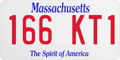 MA license plate 166KT1