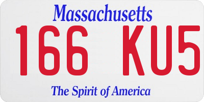 MA license plate 166KU5