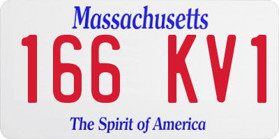 MA license plate 166KV1