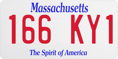 MA license plate 166KY1