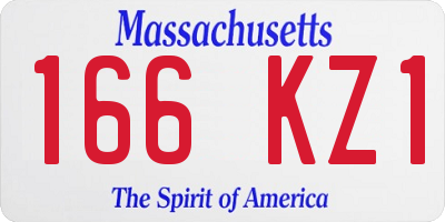 MA license plate 166KZ1