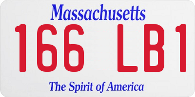 MA license plate 166LB1