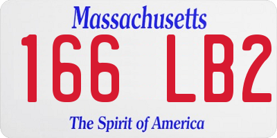 MA license plate 166LB2