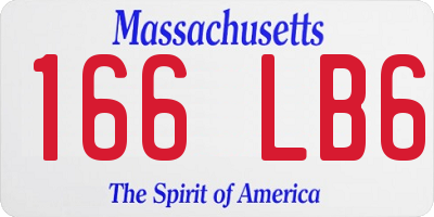MA license plate 166LB6