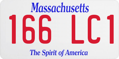 MA license plate 166LC1