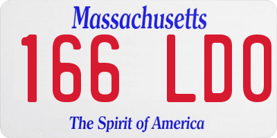 MA license plate 166LD0
