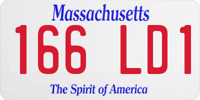 MA license plate 166LD1