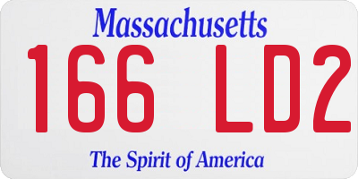 MA license plate 166LD2