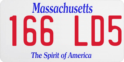 MA license plate 166LD5