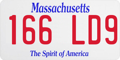 MA license plate 166LD9