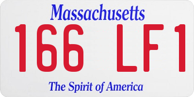 MA license plate 166LF1
