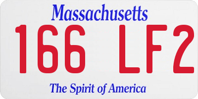 MA license plate 166LF2
