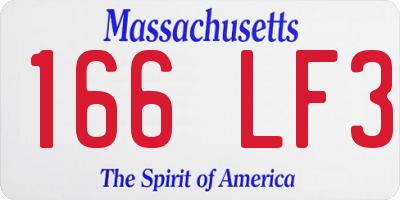 MA license plate 166LF3