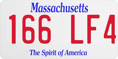 MA license plate 166LF4