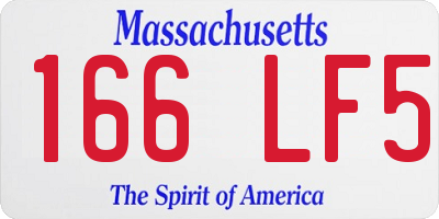 MA license plate 166LF5