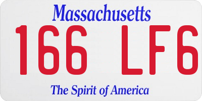 MA license plate 166LF6