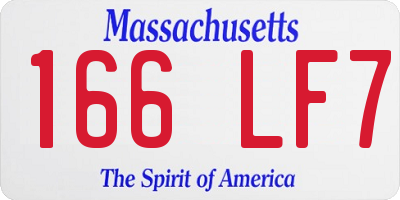 MA license plate 166LF7