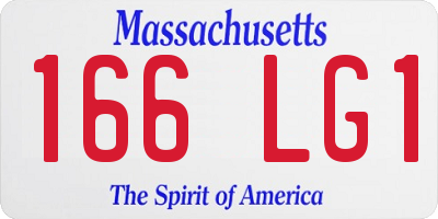 MA license plate 166LG1