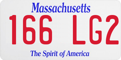 MA license plate 166LG2