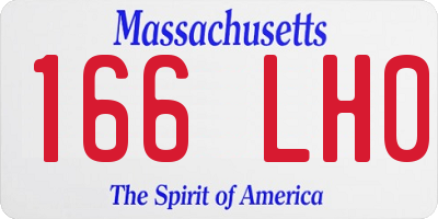 MA license plate 166LH0