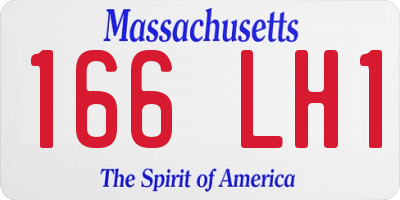 MA license plate 166LH1