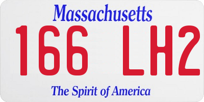 MA license plate 166LH2