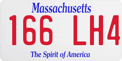 MA license plate 166LH4