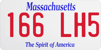 MA license plate 166LH5