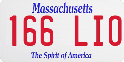 MA license plate 166LI0