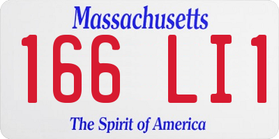 MA license plate 166LI1