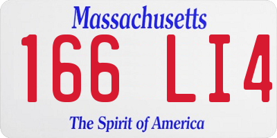 MA license plate 166LI4