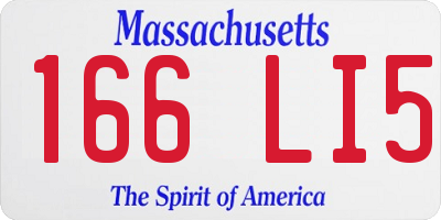 MA license plate 166LI5