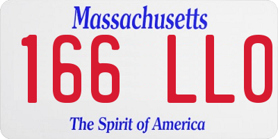 MA license plate 166LL0