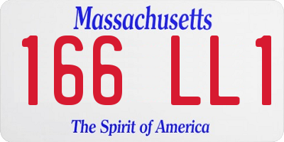 MA license plate 166LL1