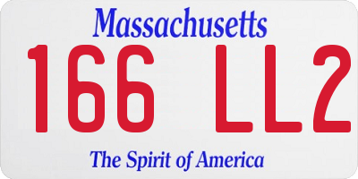 MA license plate 166LL2