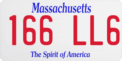 MA license plate 166LL6