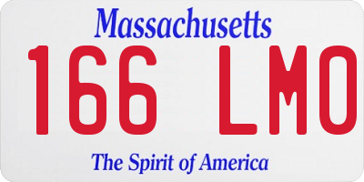 MA license plate 166LM0