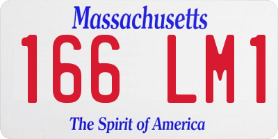 MA license plate 166LM1
