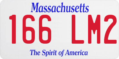 MA license plate 166LM2