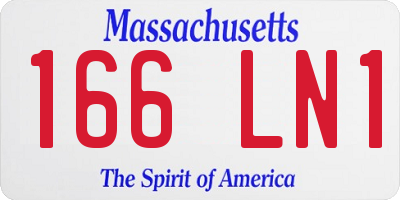 MA license plate 166LN1
