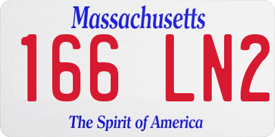MA license plate 166LN2