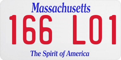 MA license plate 166LO1