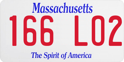 MA license plate 166LO2