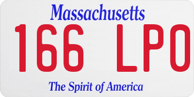 MA license plate 166LP0