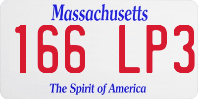 MA license plate 166LP3
