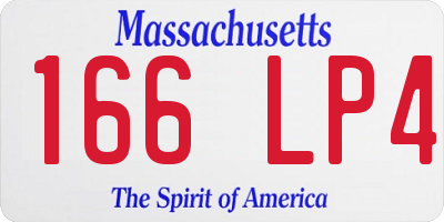 MA license plate 166LP4