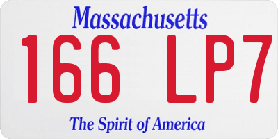 MA license plate 166LP7
