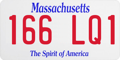 MA license plate 166LQ1