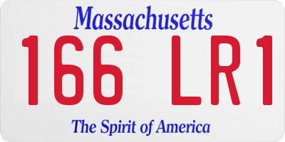 MA license plate 166LR1