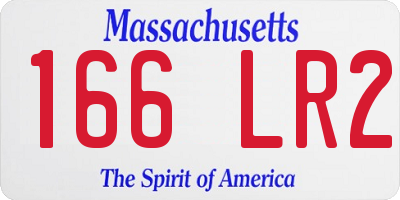MA license plate 166LR2